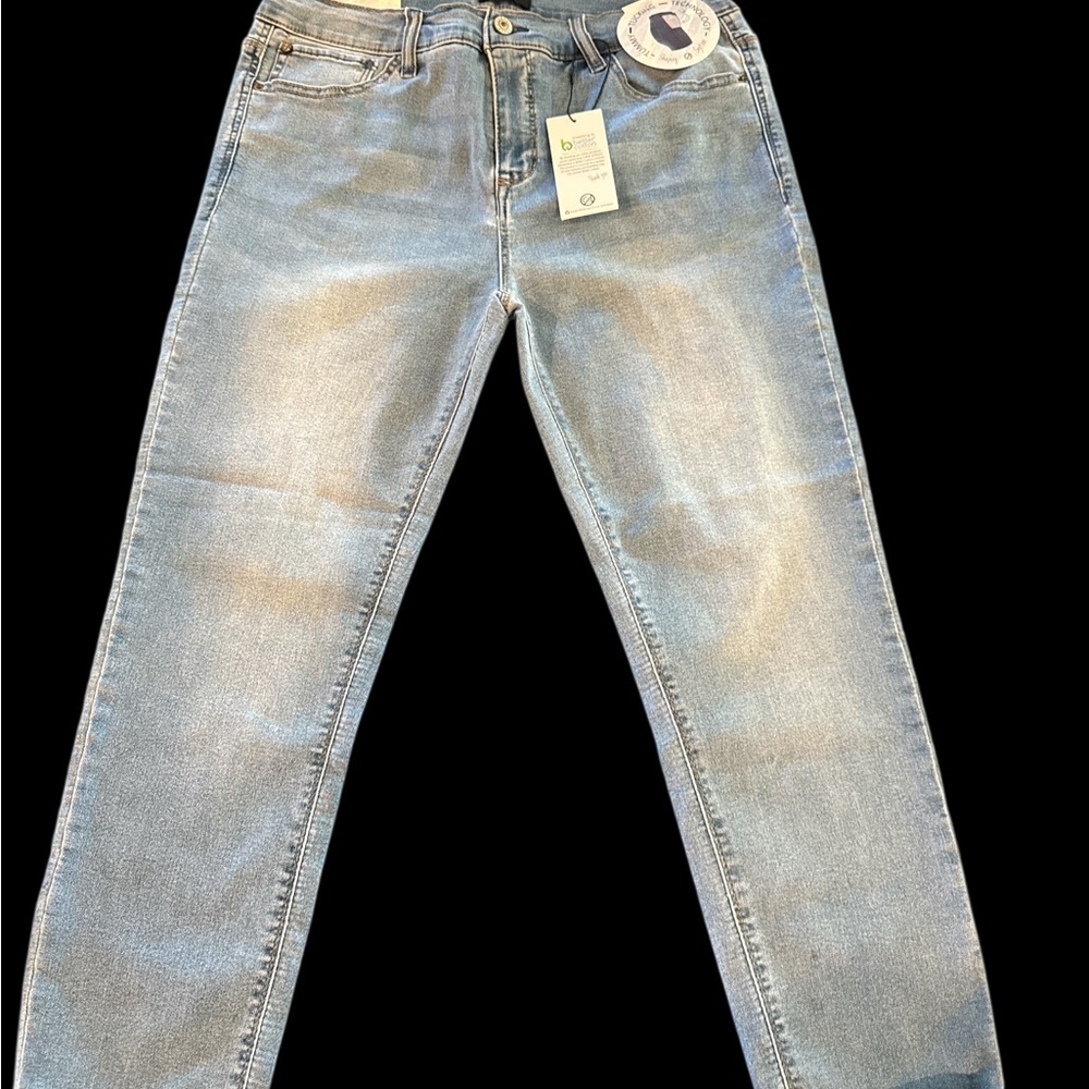 O45 Women's Light Blue Ankle Denim Jeans - Cropped Slim Fit